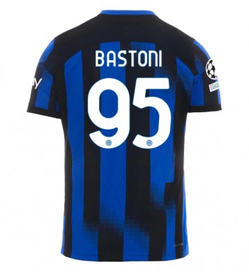 Inter Milan Alessandro Bastoni #95 Replika Hjemmebanetrøje 2023-24 Kortærmet
